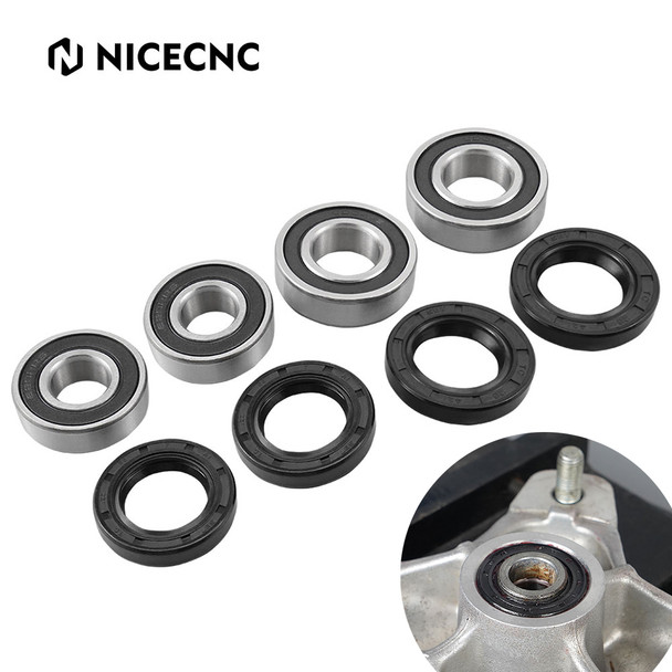 NICECNC ATV Front Wheel Bearings & Seals Kit For Yamaha Raptor 700 700R 350 250 YFZ450 450R X #93306-00446-00 Accessories