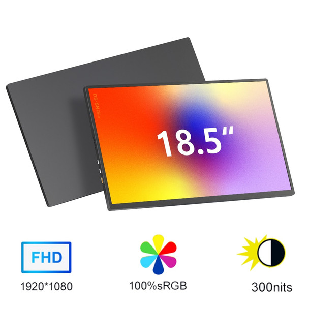 FHD 18.5 Inch Portable Monitor 100%sRG HDR IPS Gaming Display HDMI USB