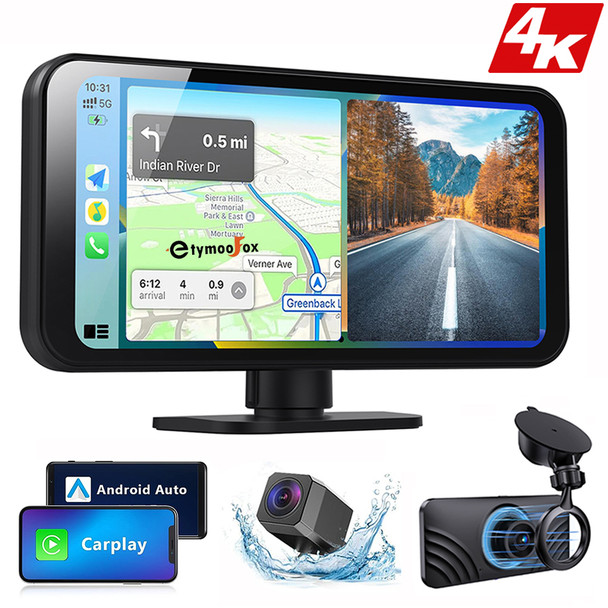 Dash Camera 4k Ultra Car Mirror Video Player Wireless Carplay Android Auto Car Monitor Multimedia Rear View Camera accessories