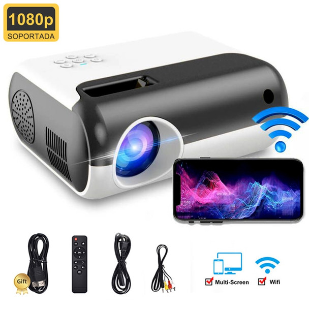 Salange LED Projector P80 Support 1080p 4000 Lumens Mini WiFi Salange LED Projector P80 Support 1080p 4000 Lumens Mini WiFi