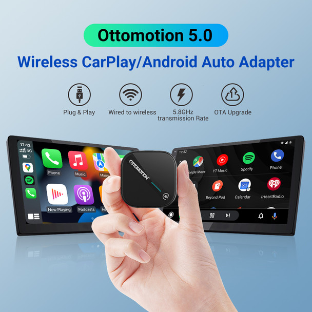 Wired to Wireless Android Auto CarPlay Adapter 5.0 Apple Car Play Accessories for iPhone Android Phone Ai box Car accessories Wired to Wireless Android Auto CarPlay Adapter 5.0 Apple Car Play Accessories for iPhone Android Phone Ai box Car accessories