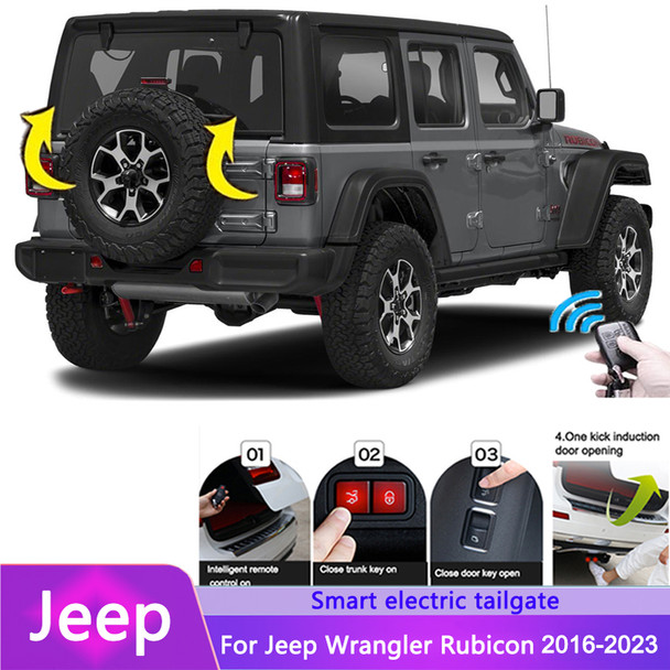 Car Accessories Electric Tail Gate Lift For Jeep Wrangler Rubicon 2016-2023 Electric Tailgate Operated Trunk Electronic