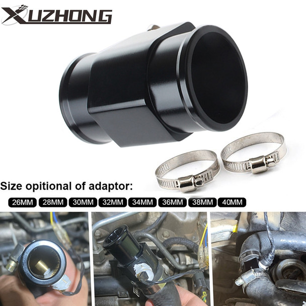 Aluminum Water Temp Gauge Radiator Temperature 26mm/28mm/30mm/32mm/34mm/36mm/38mm/40mm Water Temp Joint Pipe Sensor Hose Adapter