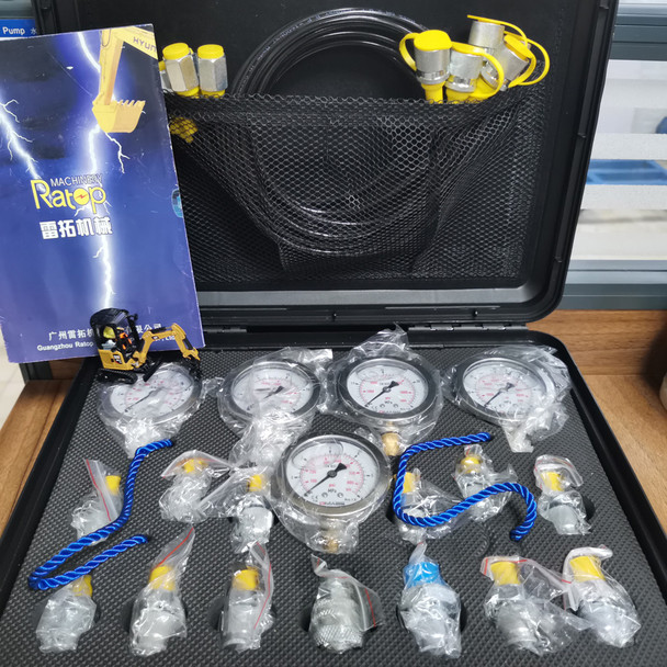 5 gauges set Hydraulic pressure measuring instruments digital hydraulic pressure gauges kit