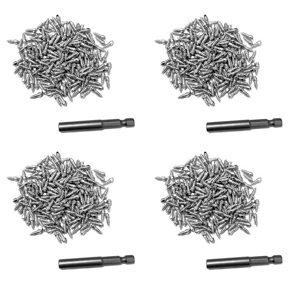 800PCS 4X12mm Wheel Lugs Snow Screw Tire Studs Anti Skid Falling Spikes For Car Motorcycle Bicycle