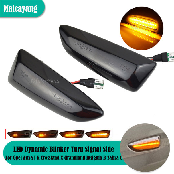 For Opel Astra J Astra K Zafira C Insignia B Grandland X Dynamic Side Marker Turn Signal Light 13273103 13491088 1713004