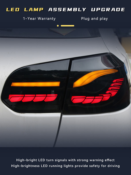 Tail Lights For Volkswagen VW Golf 6 2010-2012 Modified Golf6 GTI R20 LED DRL Brake Dynamic Turn Signal Auto Rear Lamp Accessory