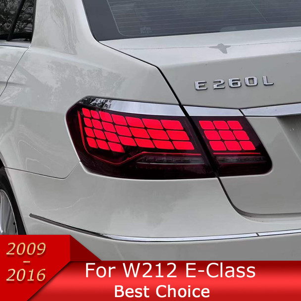 Car Lights for Benz W212 2010-2015 LED Auto Taillight Assembly Upgrade Dragon Scales Design Dynamic Signal Lamp Tool Accessories