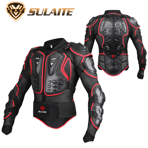 SULAITE Motorcycle Jacket Racing Armor Protector ATV Motocross Body Protection Jacket Clothing Protective Gear