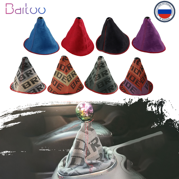 Bartoo-Universal JDM Style Bride RECARO Hyper Fabric Shift Knob Boot Cover Shifter Lever Collars Auto Inter Accessories SFN059