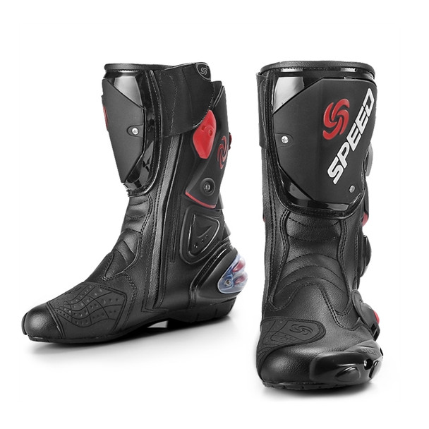 Motorcycle Boots Men Women Riding Mid-Calf Ankle Protective Shoes Moto Motorbike Equipment Racing Long Boot B1001