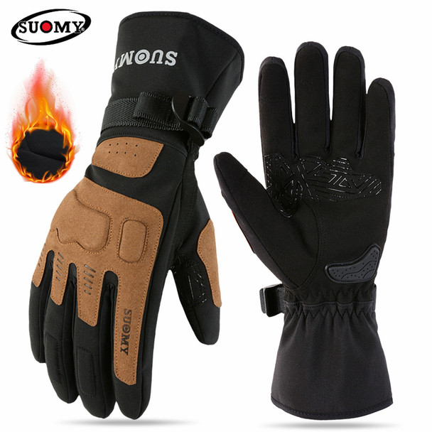 2023New Suomy Winter Motorcycle Gloves Mid Length Waterproof Non-slip Warm Guantes Motobike Riding Comfortable Protective Gear 2023New Suomy Winter Motorcycle Gloves Mid Length Waterproof Non-slip Warm Guantes Motobike Riding Comfortable Protective Gear
