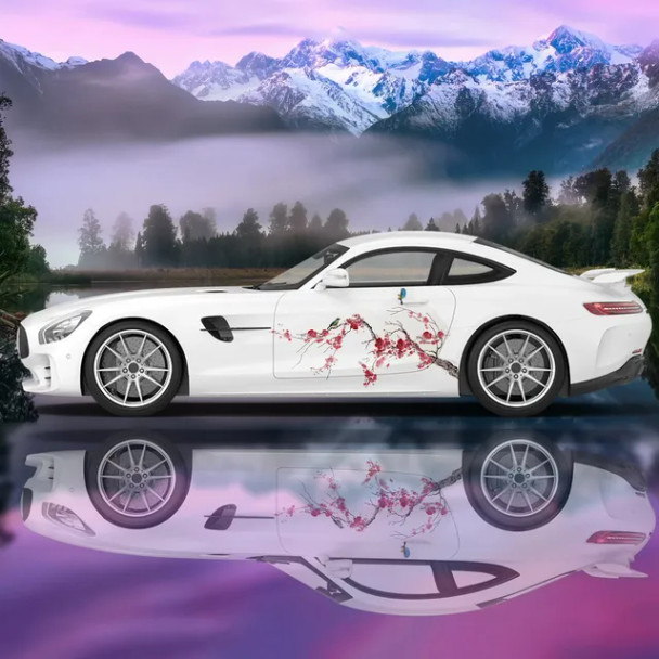 Custom Flower Bird Racing Car Graphic Decal Full Body Vinyl Wrap Modern Design Vector Image Wrap Sticker Decorative Car Decal Custom Flower Bird Racing Car Graphic Decal Full Body Vinyl Wrap Modern Design Vector Image Wrap Sticker Decorative Car Decal