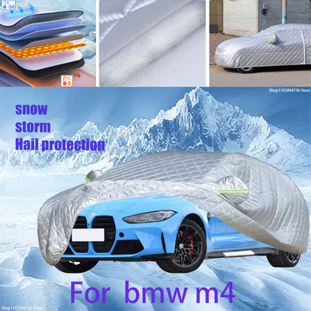 For BMW m4 Outdoor Cotton Thickened Awning For Car Anti Hail Protection Snow Covers Sunshade Waterproof Dustproof