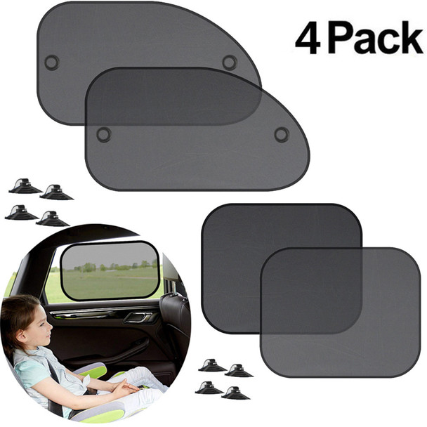 New 4PCS Car Window Sunshade Cover Block For Kids Car Side Window Shade Cling Sunshades Sun Shade Cover Visor Shield Screen Hot