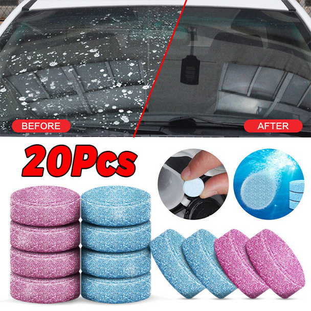 3/5/10/20Pcs Mixed Solid Cleaner Car Windscreen Wiper Effervescent Tablets Toilet Cleaning Concentrated Tablets Car Accessories