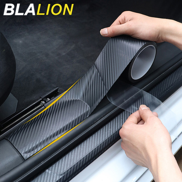 BLALION 3D Nano Carbon Fiber Car Sticker DIY Anti Scratch Door Sill Protector Waterproof Threshold Protective Film Auto Decals