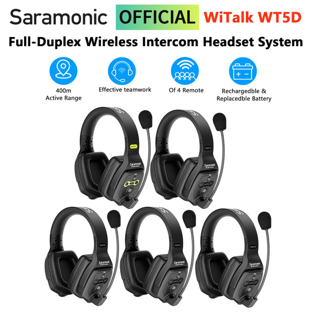 Wireless Intercom System Headsets | Saramonic Wireless Microphone -