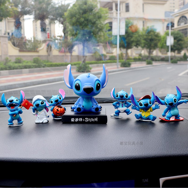Anime Lilo & Stitch Car Interior Decor Cute Fun Souvenir Accessories Vehicles Desktop Decoration Automotive Dashboard Ornaments
