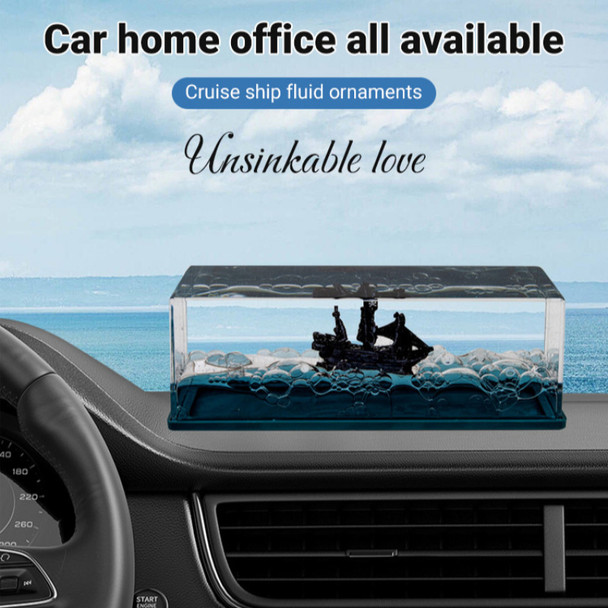 Car Dashboard Decorations Never Sinking Boat Car Dashboard Ornament Fluid Breaking Waves