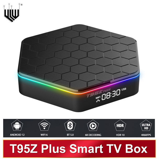 T95zplus Smart Tv Box Android 12 Bluetooth 5.0 4k Wifi 16gb 32gb 64gb