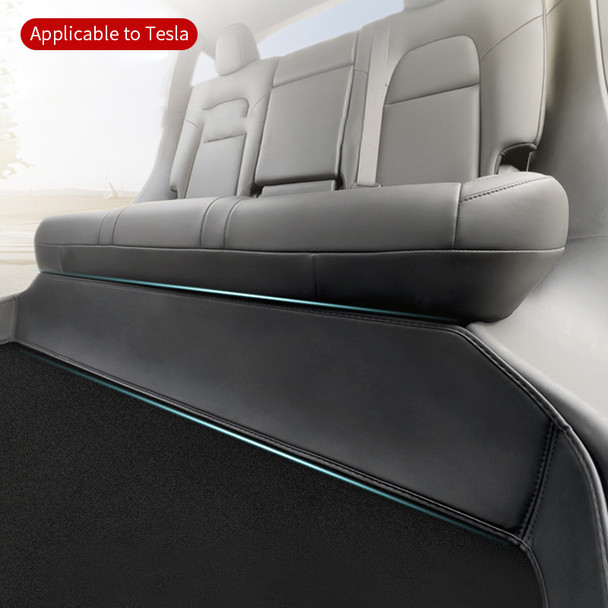 Rear Seat Lower Protective Mat for Tesla Model 3 Y Full Surround Cushion Protector Anti-Dirty Kick Pad Leather Car Accessories