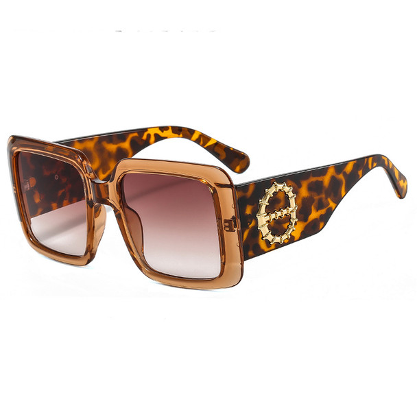 Circle Decorative Square Sunglasses For Women Men Brand Design Luxury Big Sun Glasses Fashion Classic Male Ladies Eyewear Mirror