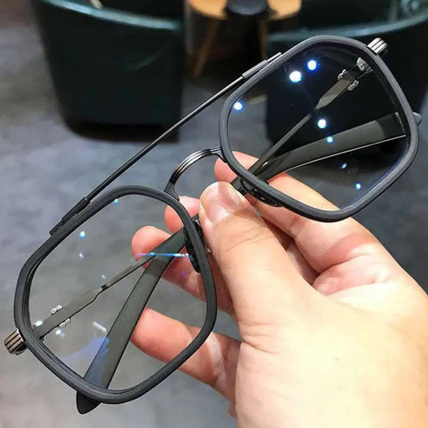 2024 New Fashion Men Sunglasses Oversized Frame Women Anti-blue Light Transparent Glasses UV400 Eyewear Flat Mirror Eyeglass