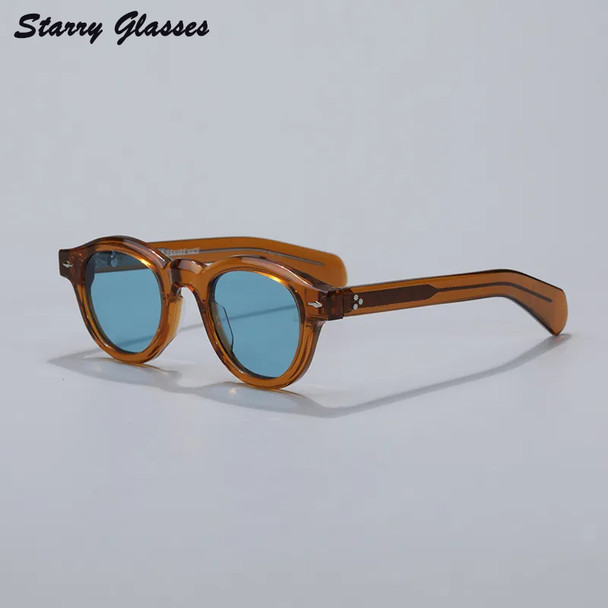 JMM BALZAC Acetate Sunglasses Men Luxury Brand Fashion Eyeglasses UV400 Outdoor HandmadeTextured Women Trendy Round SUN GLASSES