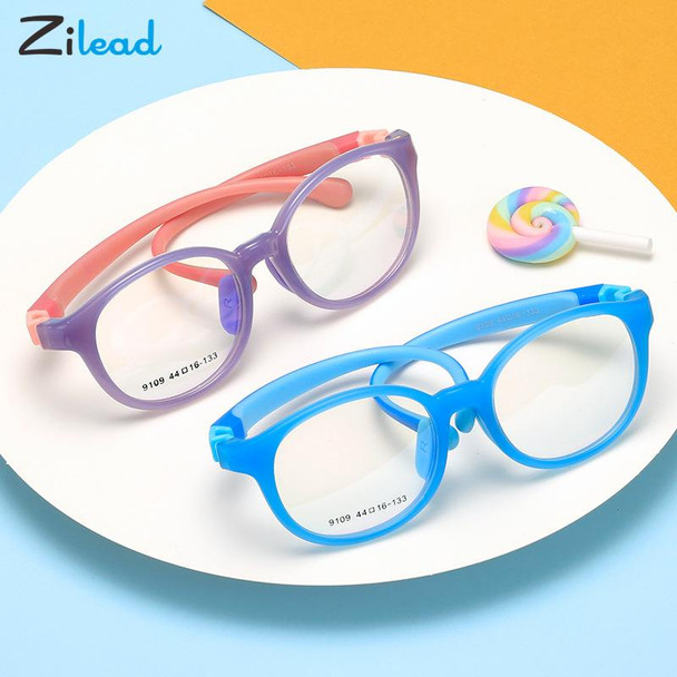 Zilead Kids Computer Glasses Anti Blue Light Blocking Sports Non-slip Goggles Silicone Frame Eyeglasses Child Boys Girls Eyewear
