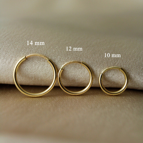 14K Gold Filled Endless Hoop Earrings 10 Size Gold Jewelry Gold Hoop Earrings Brincos Pendientes Oorbellen Boho Women Earrings 14K Gold Filled Endless Hoop Earrings 10 Size Gold Jewelry Gold Hoop Earrings Brincos Pendientes Oorbellen Boho Women Earrings