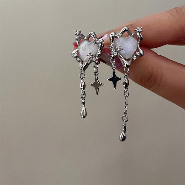 New Sweet Cool Wind Love Tassel Star Earrings Women Design Senior Sense of Fashion Personality Earring Party Jewelry Gift