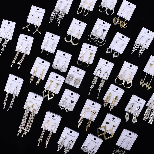 10/20Pairs/Set Fashion Shiny With Rhinestones Long Short Styles Tassel Earrings Exquisite Women Daily Jewelry Party Wearing Gift