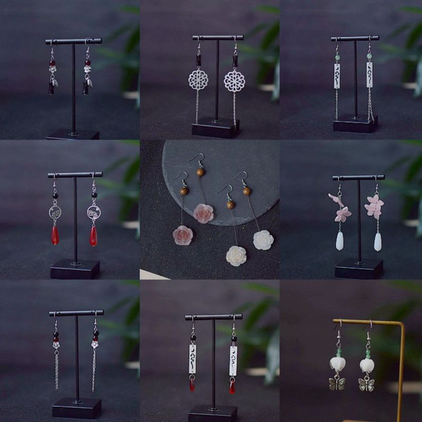 New Chinese Fashion Vintage Design Earrings for Women Flower Shaped Jade Pendant Long Tassel Luxury Jewelry Gift Hanfu Accessory