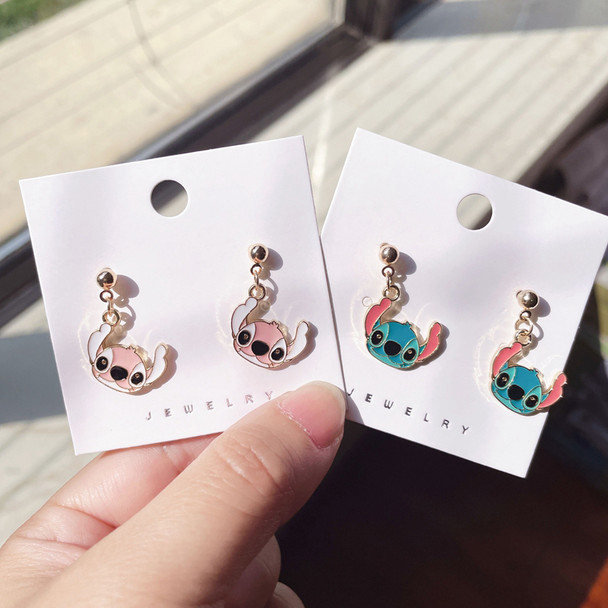 Disney Cute Lilo & Stitch Stud Earring Women Charm Angel Dangle Earring Girl Silver Needle Jewelry Accessory Birthday Party Gift Disney Cute Lilo & Stitch Stud Earring Women Charm Angel Dangle Earring Girl Silver Needle Jewelry Accessory Birthday Party Gift