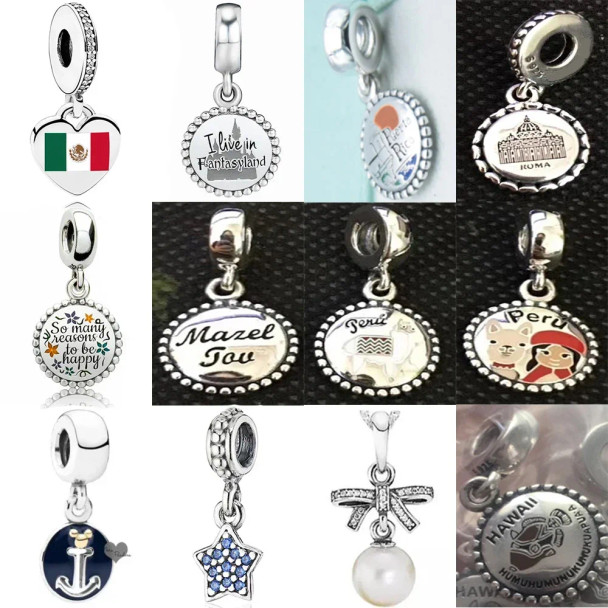 NEW 2019 100% 925 Sterling Silver Mexico Pendant Dangle Charm Fit Diy Women Europe Original Bracelet Fashion Jewelry Gift