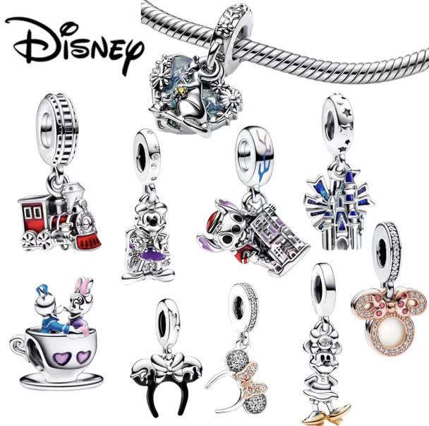 2023 Disney 925 Fit Sterling Silver Charm Pendant Pandora Beads suitable for women's original Pan bracelet Diy fashion jewelry