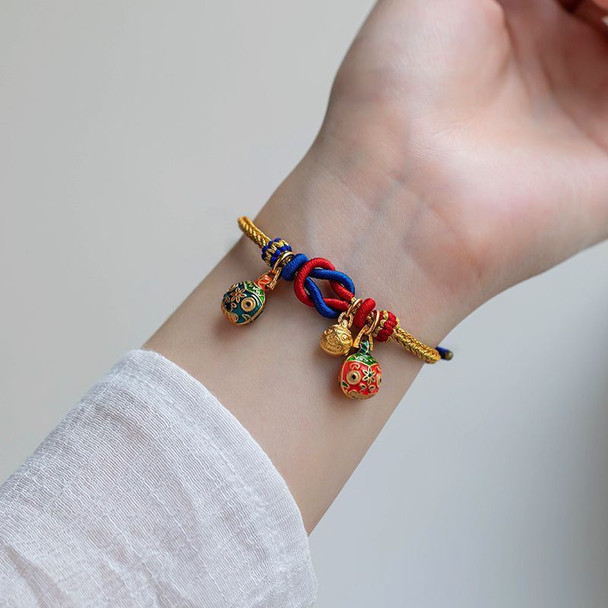 UMQ Gold-swallowing Beast Ancient Method Pendant Good Lucky Beads Handmade Semi-finished Diy Hand Red Rope Parent-child Bracelet