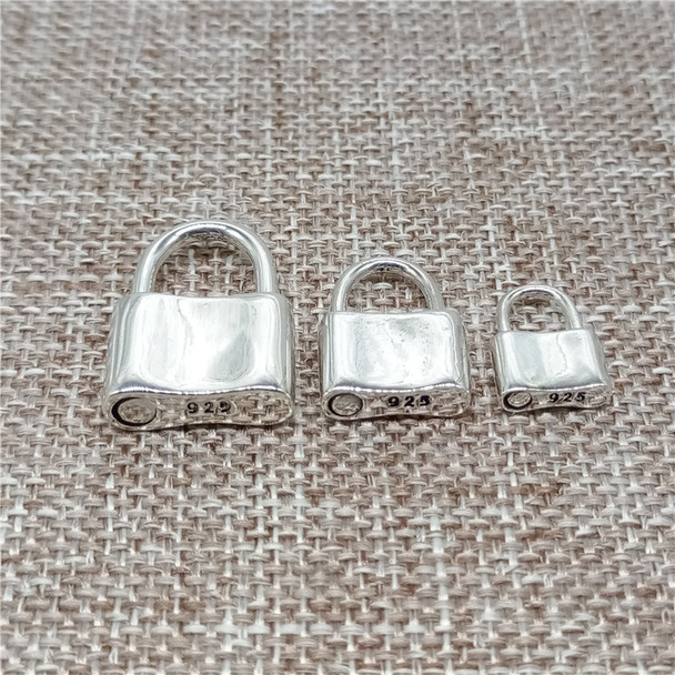 925 Sterling Silver Padlock Lock Charm Pendant for Bracelet Necklace Lock Can Be Open