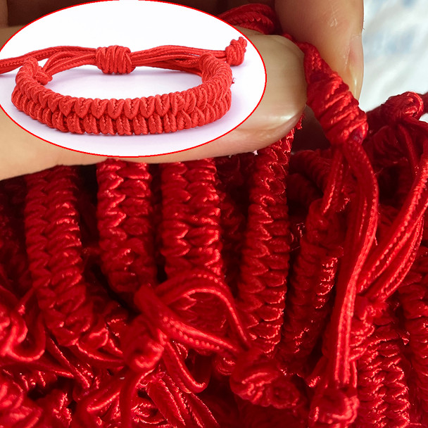 Lucky Red String Rope Braided Bracelets Thread Tibetan Buddhist Adjustable Handwoven Knots Women Bracelet Jewelry Wristbands