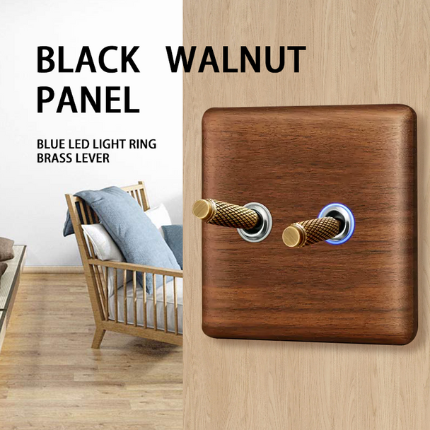 High Quality Retro Light Wall Switch Socket ,Wood Brass Toggle Switch Plate, Home &Bed Wall Light Switch Eu Ru Fr Power Socket