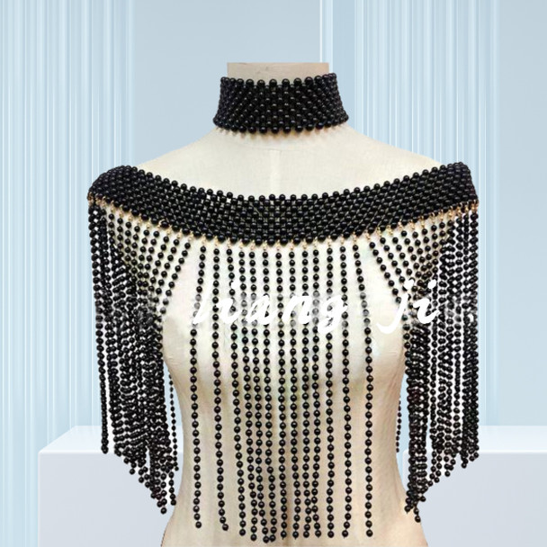 Pearl Sexy Beaded Collar Body Chain Jewelry Shoulder Bikinis Waist Chain Bra Body Chains For Women Waist Hain Wedding Dress