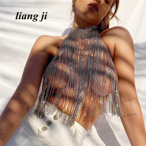 Body chain Sexy Crystal bikini Tassels Bra chain Makeup Dance портупея Chest chain женская body jewelry bijoux de corps waist