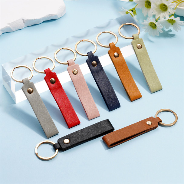 1/5pcs PU Leather Keychain Business Gift Leather Key Chain for Men Women Car Key Strap Waist Wallet KeyChains Keyrings
