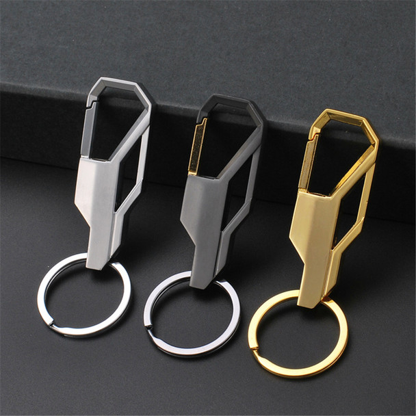 Simple Business Men Metal Key Chain Fashion Car Wallet Carabiner Holder Classical Waist Hanging Pendant Keyring Bag Accessories