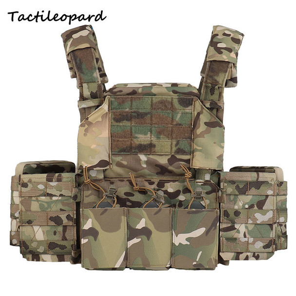Tactical Vest THORAX Plate Carrier HSP Front & Rear Bag TRMP Magazine Placard Soft Shoulder Pad MOLLE Cummerbund Hunting Airsoft