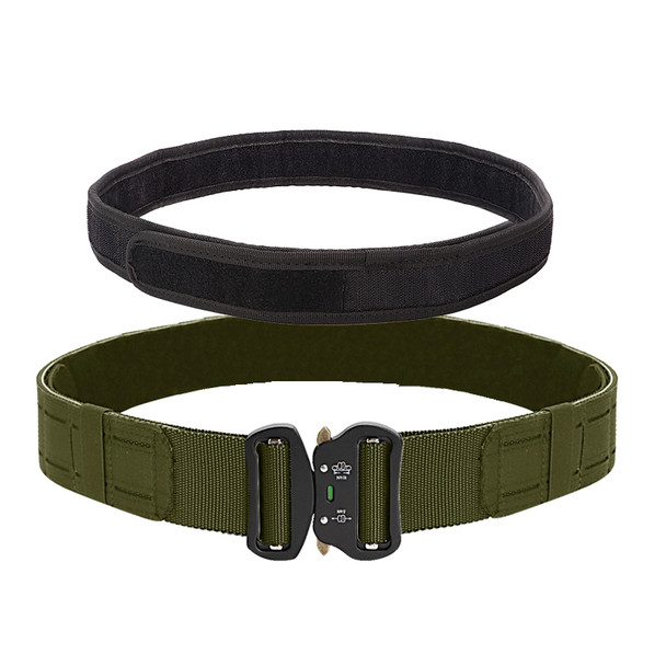 Double layered thickened outdoor military camouflage technique belt CS field multifunctional belt