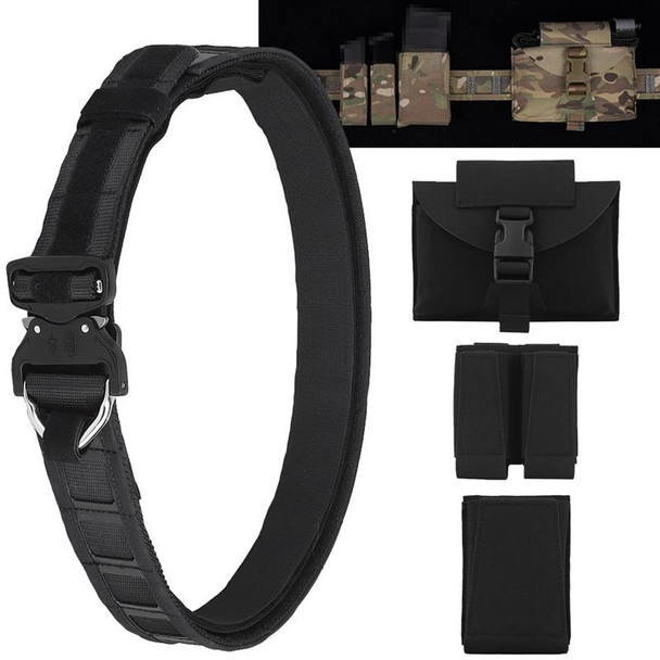 Tactical Belt with Molle Pouch, Multicam Quick Release Battle Belt & IFAK Pouch Set, for Outdoor Airsoft Hunting