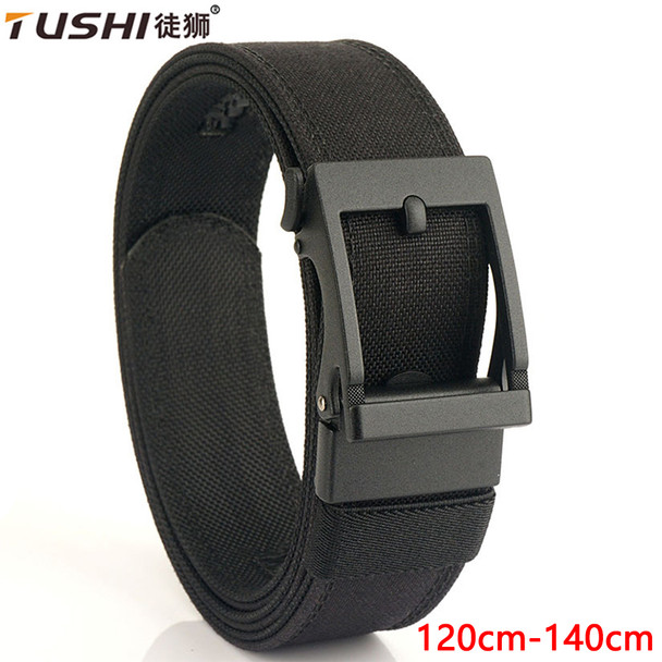 TUSHI Army Combat 140cm Gun Belt Quick Release Hanging Tactical Belt Fashion Black Men's Canvas Military Belt Outdoor Hunting TUSHI Army Combat 140cm Gun Belt Quick Release Hanging Tactical Belt Fashion Black Men's Canvas Military Belt Outdoor Hunting
