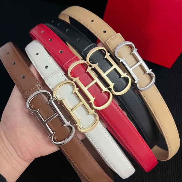 Luxury Designer Women's Belt 2.5cm High Quality Denim Belt Metal Letter Buckle Slim Fit Slim Waist Casual Business Belt